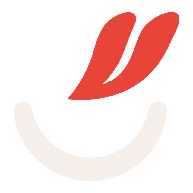 The Yummo mark, a red leaf above a dark smile.